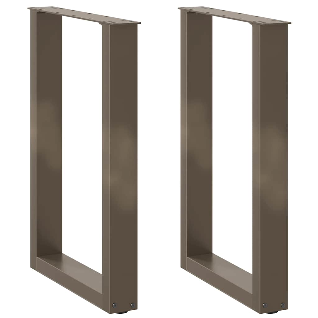 Nohy Konferenčního Stolku Ve Tvaru U 2 Ks 30X(30-31)Cm Ocel Přírodní