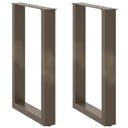 Nohy Konferenčního Stolku Ve Tvaru U 2 Ks 30X(30-31)Cm Ocel Přírodní