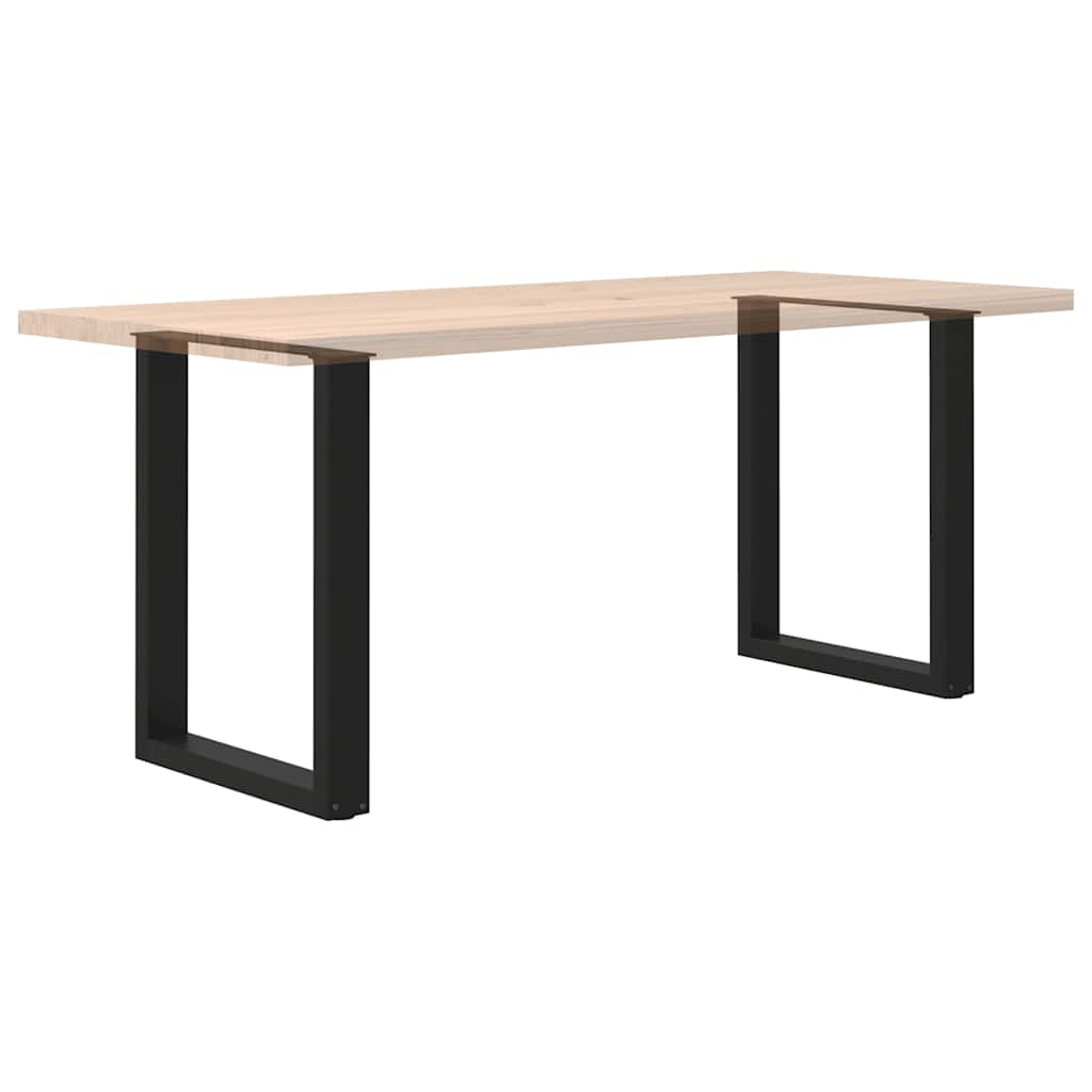 Nohy K Jídelnímu Stolu Ve Tvaru U, 2 Ks, Černé, 60 X (72-73) Cm, Ocel