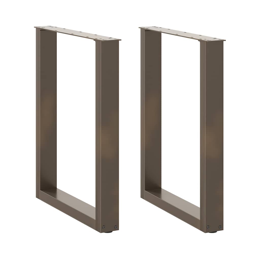 Nohy Konferenčního Stolku Ve Tvaru U 2 Ks 30X(30-31)Cm Ocel Přírodní