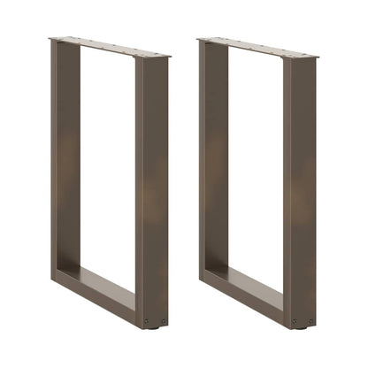 Nohy Konferenčního Stolku Ve Tvaru U 2 Ks 30X(30-31)Cm Ocel Přírodní