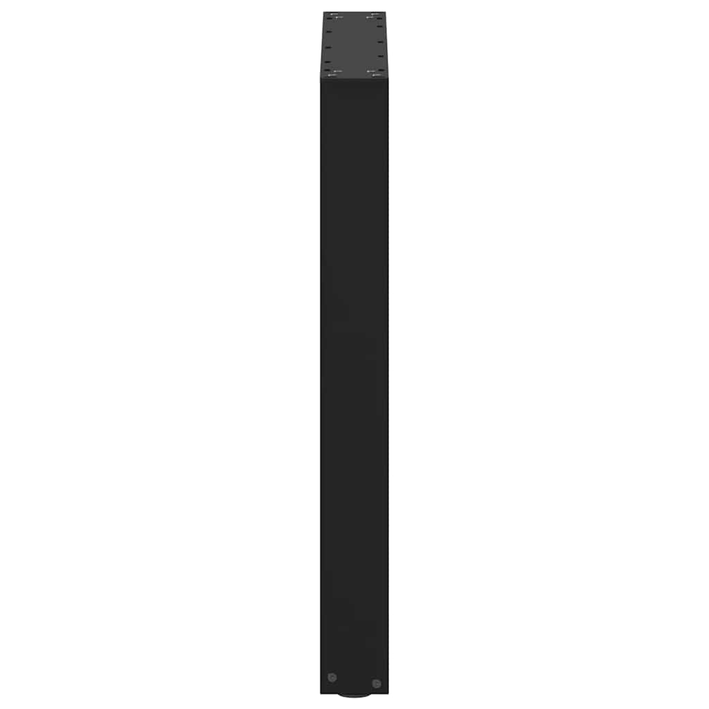 Nohy K Jídelnímu Stolu Ve Tvaru U, 2 Ks, Černé, 70 X (72-73) Cm, Ocel