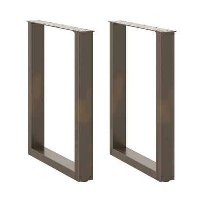 Nohy Konferenčního Stolku Ve Tvaru U 2 Ks 30X(30-31)Cm Ocel Přírodní