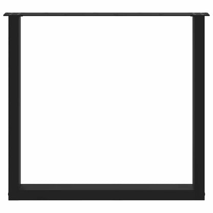 Nohy K Jídelnímu Stolu Ve Tvaru U, 2 Ks, Černé, 80 X (72-73) Cm, Ocel