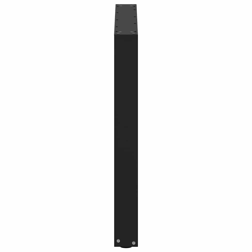 Nohy K Jídelnímu Stolu Ve Tvaru U, 2 Ks, Černé, 80 X (72-73) Cm, Ocel