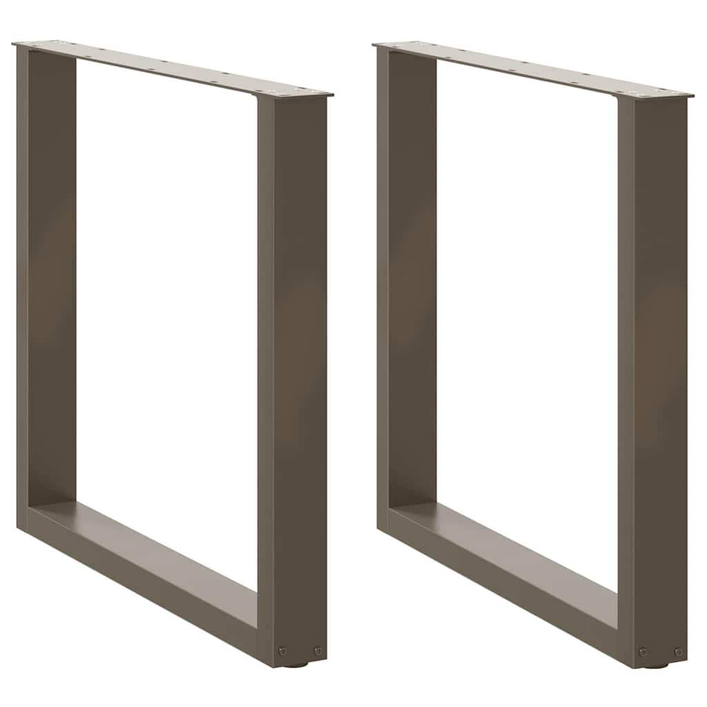 Nohy Konferenčního Stolku Ve Tvaru U 2 Ks 30X(30-31)Cm Ocel Přírodní