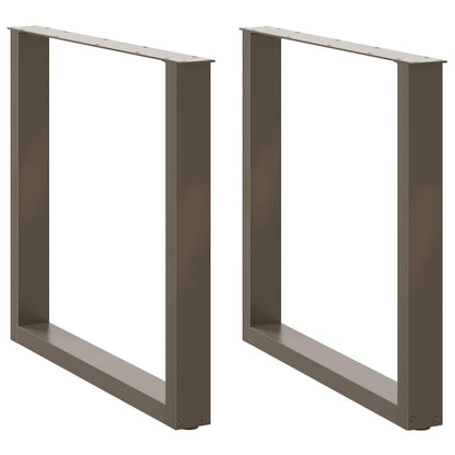 Nohy Konferenčního Stolku Ve Tvaru U 2 Ks 30X(30-31)Cm Ocel Přírodní