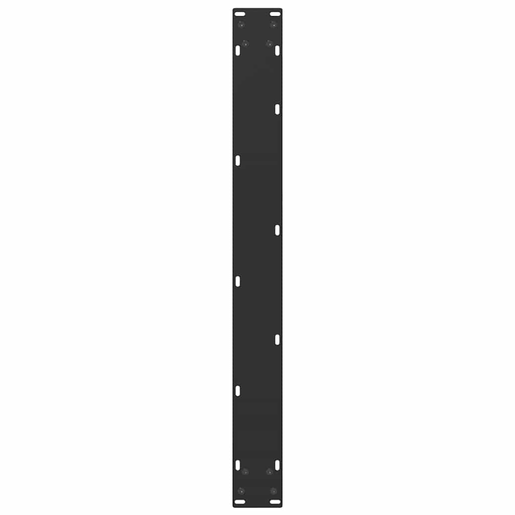 Nohy K Jídelnímu Stolu Ve Tvaru U, 2 Ks, Černé, 90 X (72-73) Cm, Ocel