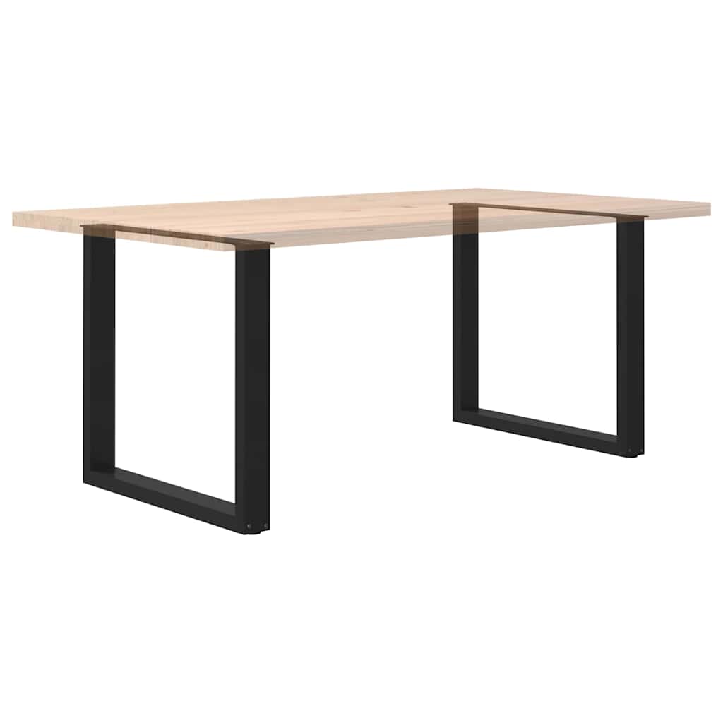Nohy K Jídelnímu Stolu Ve Tvaru U, 2 Ks, Černé, 90 X (72-73) Cm, Ocel