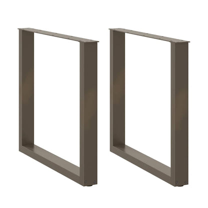 Nohy Konferenčního Stolku Ve Tvaru U 2 Ks 30X(30-31)Cm Ocel Přírodní