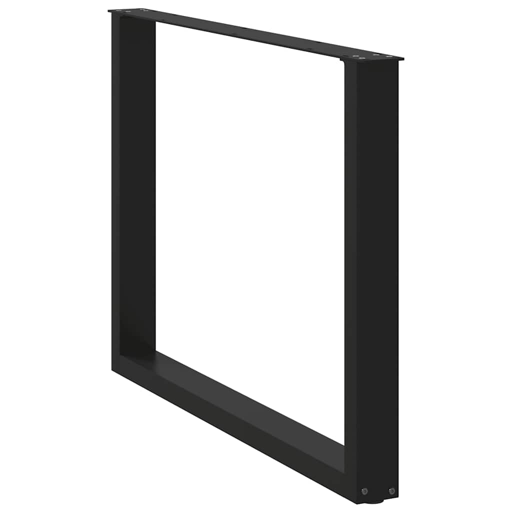 Nohy K Jídelnímu Stolu Ve Tvaru U, 2 Ks, Černé, 100 X (72-73) Cm, Ocel