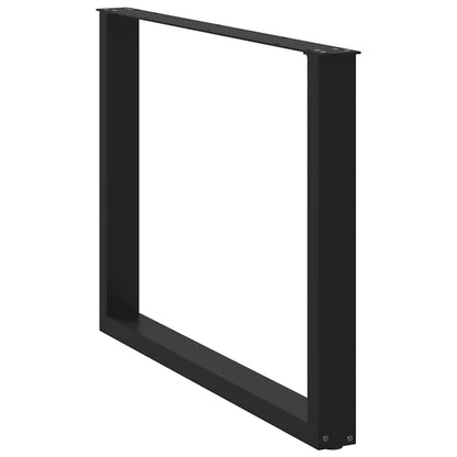 Nohy K Jídelnímu Stolu Ve Tvaru U, 2 Ks, Černé, 100 X (72-73) Cm, Ocel