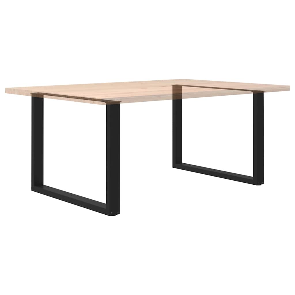Nohy K Jídelnímu Stolu Ve Tvaru U, 2 Ks, Černé, 100 X (72-73) Cm, Ocel