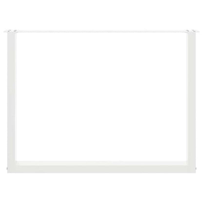 Nohy Jídelního Stolku Ve Tvaru U 2 Ks Bílé Ocel Bílá