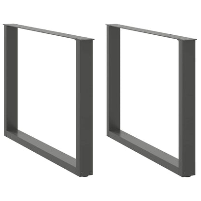 Nohy Konferenčního Stolku Ve Tvaru U 2 Ks Antracitové Ocelové Antracitová