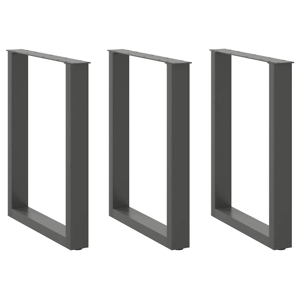 Nohy Konferenčního Stolku Ve Tvaru U 2 Ks Antracitové Ocelové Antracitová