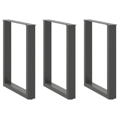 Nohy Konferenčního Stolku Ve Tvaru U 2 Ks Antracitové Ocelové Antracitová