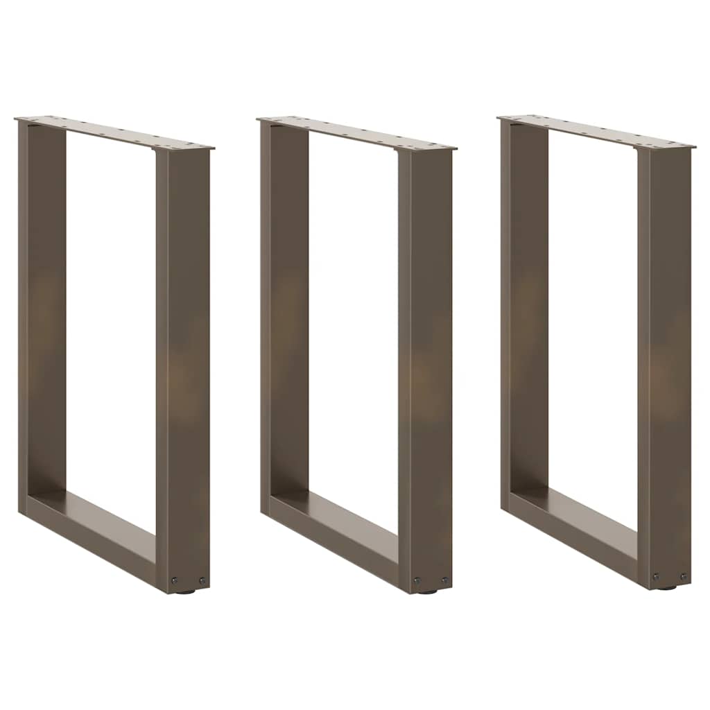 Nohy Konferenčního Stolku Ve Tvaru U 2 Ks 30X(30-31)Cm Ocel Přírodní