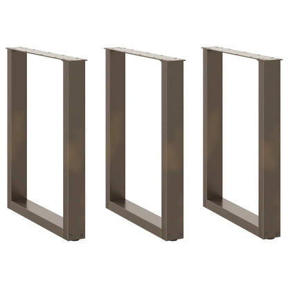 Nohy Konferenčního Stolku Ve Tvaru U 2 Ks 30X(30-31)Cm Ocel Přírodní