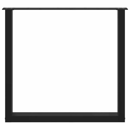 Nohy K Jídelnímu Stolu Ve Tvaru U, 3 Ks, Černé, 80 X (72-73) Cm, Ocel