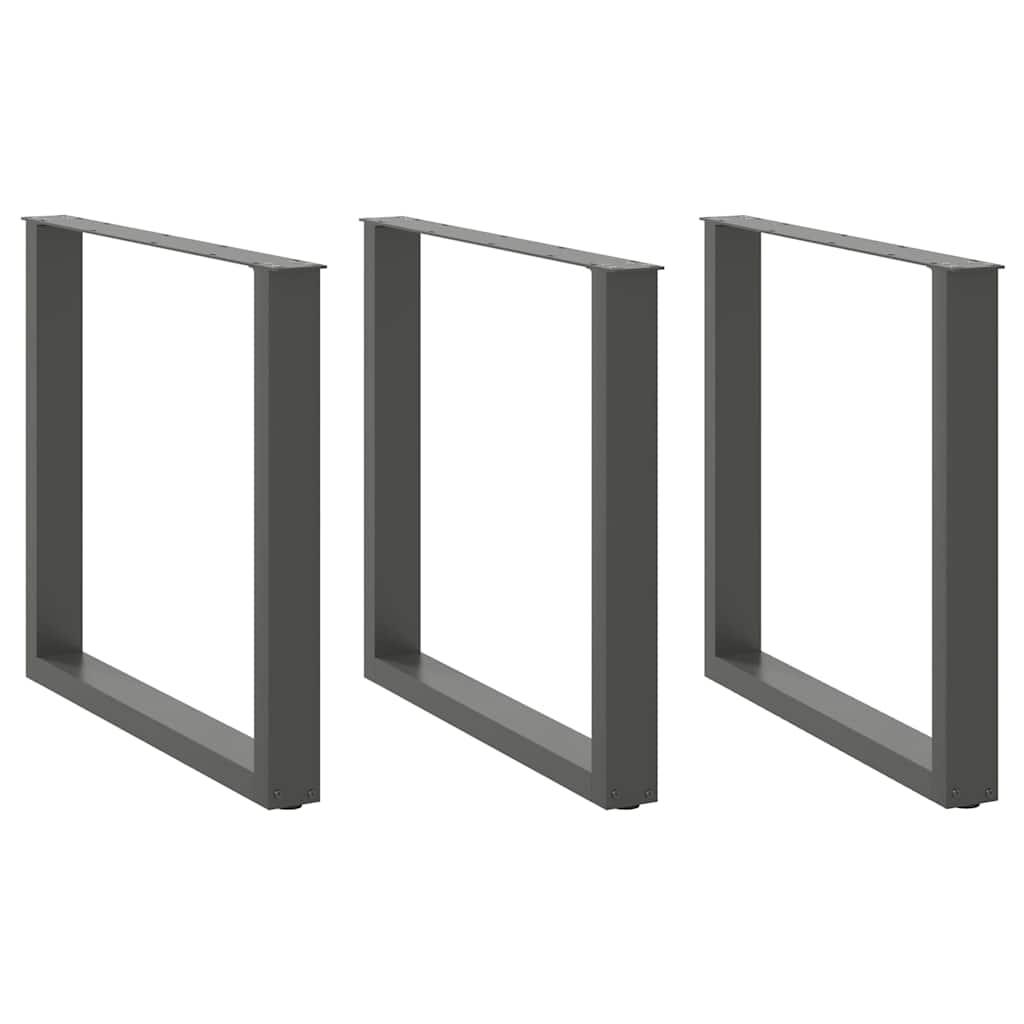 Nohy Konferenčního Stolku Ve Tvaru U 2 Ks Antracitové Ocelové Antracitová