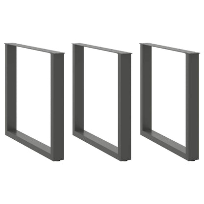 Nohy Konferenčního Stolku Ve Tvaru U 2 Ks Antracitové Ocelové Antracitová