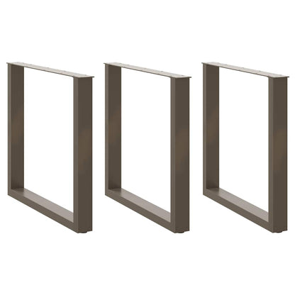 Nohy Konferenčního Stolku Ve Tvaru U 2 Ks 30X(30-31)Cm Ocel Přírodní