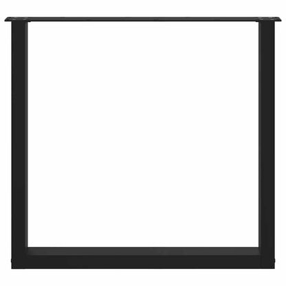 Nohy K Jídelnímu Stolu Ve Tvaru U, 3 Ks, Černé, 90 X (72-73) Cm, Ocel