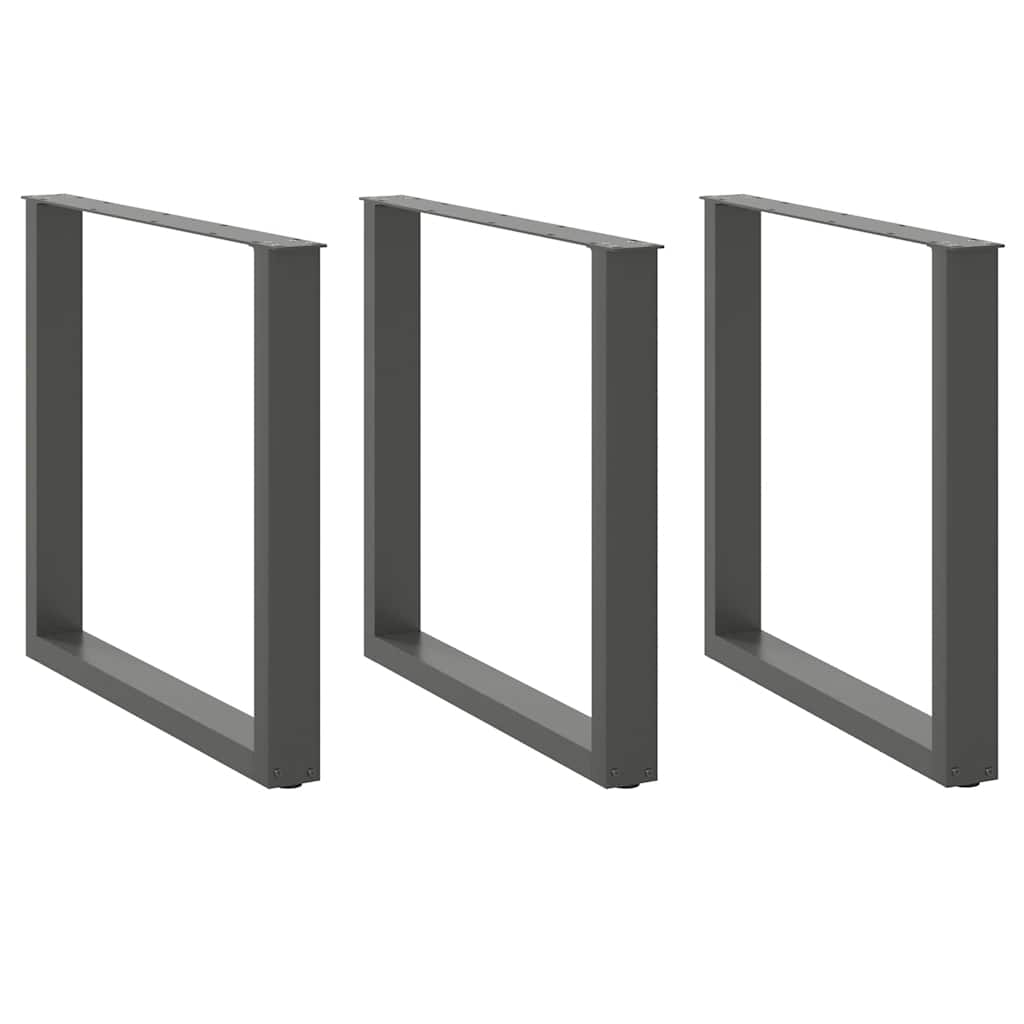 Nohy Konferenčního Stolku Ve Tvaru U 2 Ks Antracitové Ocelové Antracitová