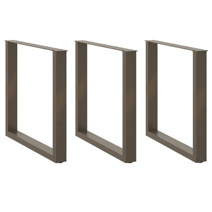 Nohy Konferenčního Stolku Ve Tvaru U 2 Ks 30X(30-31)Cm Ocel Přírodní