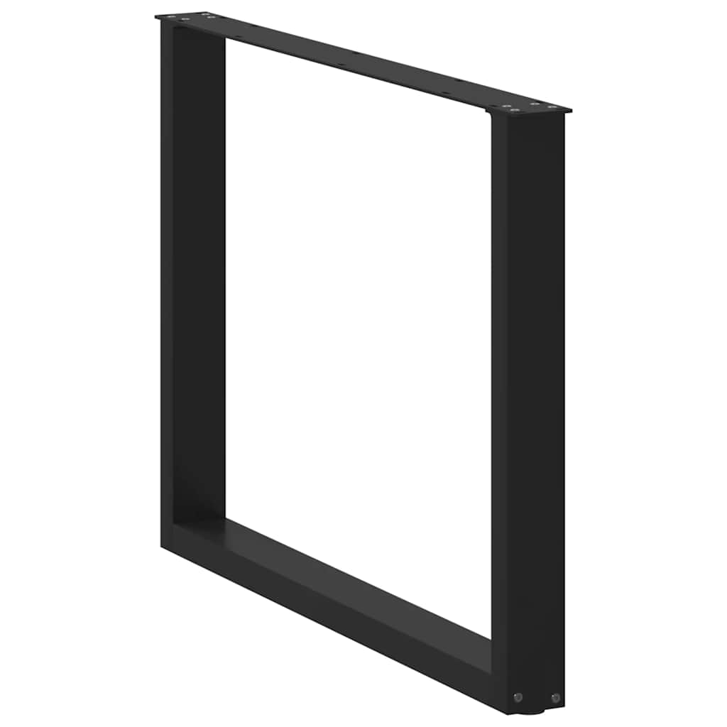 Nohy K Jídelnímu Stolu Ve Tvaru U, 3 Ks, Černé, 100 X (72-73) Cm, Ocel