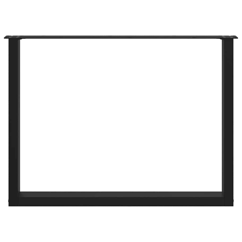 Nohy K Jídelnímu Stolu Ve Tvaru U, 3 Ks, Černé, 100 X (72-73) Cm, Ocel