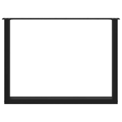 Nohy K Jídelnímu Stolu Ve Tvaru U, 3 Ks, Černé, 100 X (72-73) Cm, Ocel