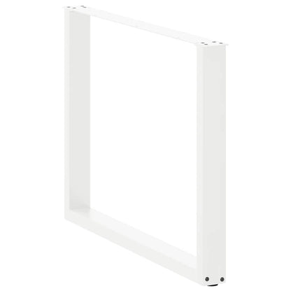 Nohy K Jídelnímu Stolu Ve Tvaru U, 3 Ks, Bílé, 100 X (72-73) Cm, Ocel