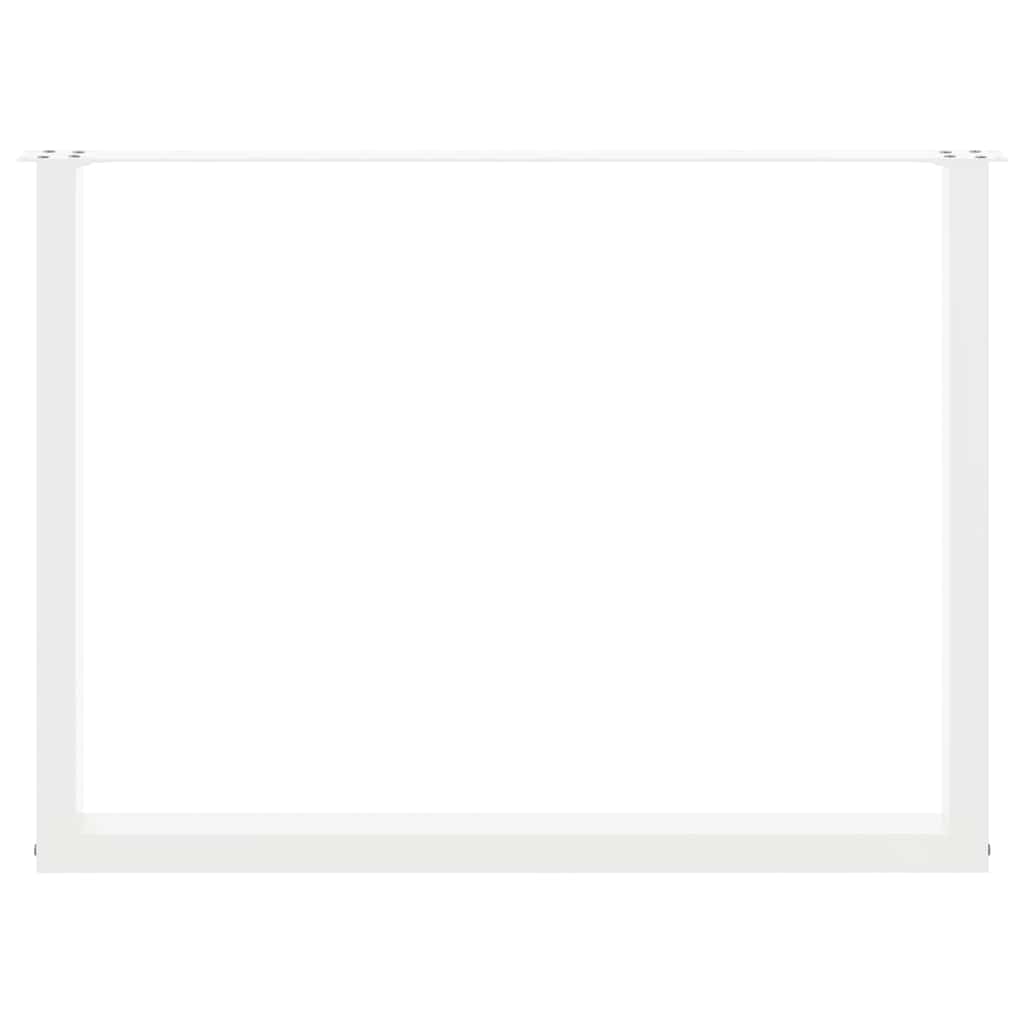 Nohy K Jídelnímu Stolu Ve Tvaru U, 3 Ks, Bílé, 100 X (72-73) Cm, Ocel