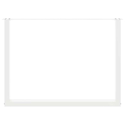 Nohy K Jídelnímu Stolu Ve Tvaru U, 3 Ks, Bílé, 100 X (72-73) Cm, Ocel