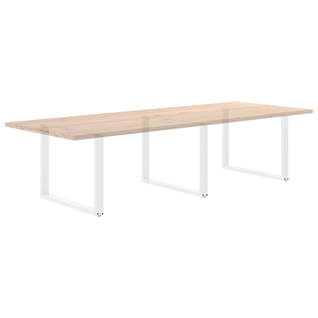 Nohy K Jídelnímu Stolu Ve Tvaru U, 3 Ks, Bílé, 100 X (72-73) Cm, Ocel