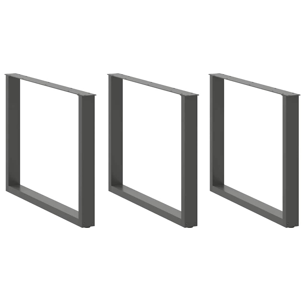 Nohy Konferenčního Stolku Ve Tvaru U 2 Ks Antracitové Ocelové Antracitová