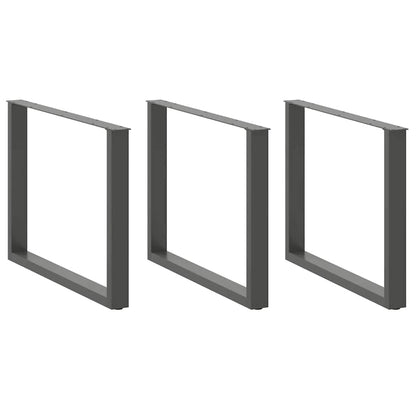 Nohy Konferenčního Stolku Ve Tvaru U 2 Ks Antracitové Ocelové Antracitová