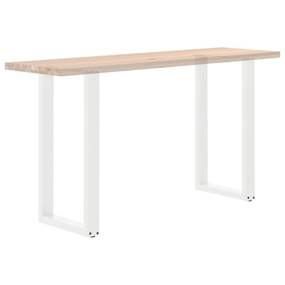 Nohy Barového Stolu Ve Tvaru U, 2 Ks, Bílé, 50 X (90-91) Cm, Ocelové