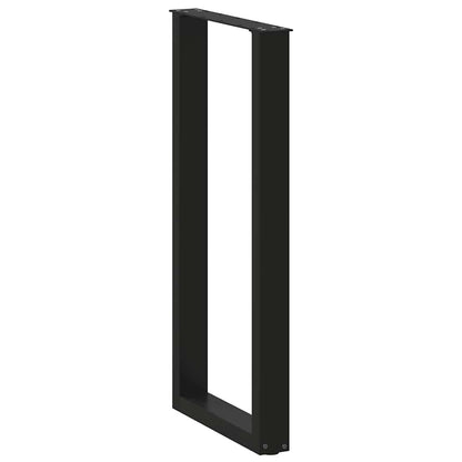 Nohy Barového Stolu Ve Tvaru U, 2 Ks, Černé, 40 X (100-101) Cm, Ocel