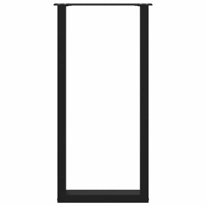 Nohy Barového Stolu Ve Tvaru U, 2 Ks, Černé, 50 X (100-101) Cm, Ocel