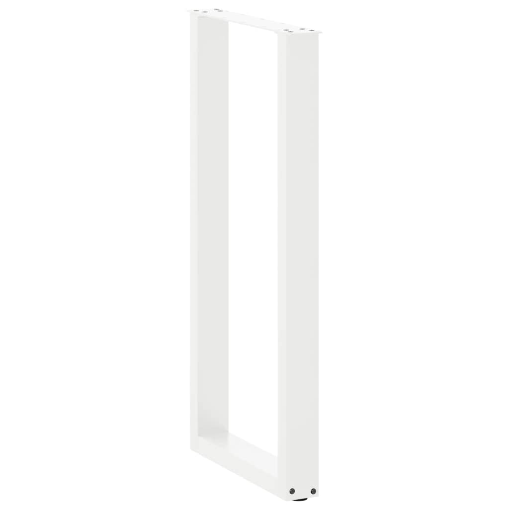 Nohy Barového Stolu Ve Tvaru U, 2 Ks, Bílé, 50 X (100-101) Cm, Ocel