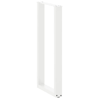 Nohy Barového Stolu Ve Tvaru U, 2 Ks, Bílé, 50 X (100-101) Cm, Ocel