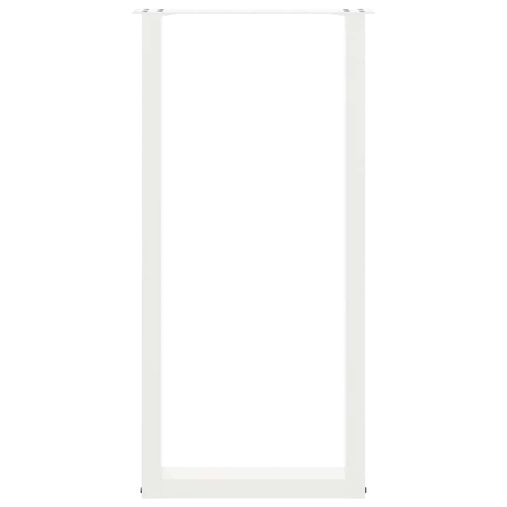 Nohy Barového Stolu Ve Tvaru U, 2 Ks, Bílé, 50 X (100-101) Cm, Ocel