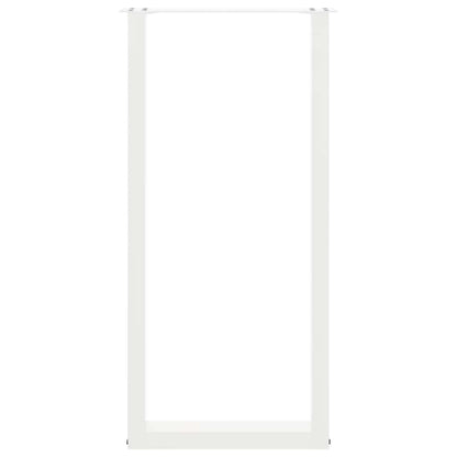 Nohy Barového Stolu Ve Tvaru U, 2 Ks, Bílé, 50 X (100-101) Cm, Ocel