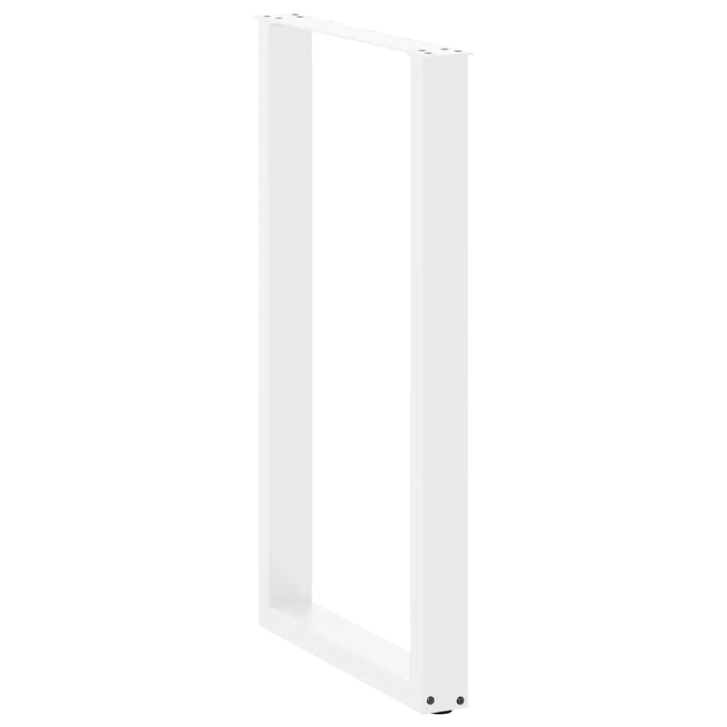 Nohy Barového Stolu Ve Tvaru U, 2 Ks, Bílé, 60 X (100-101) Cm, Ocel