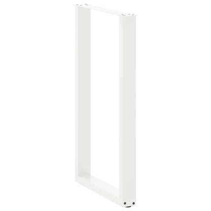 Nohy Barového Stolu Ve Tvaru U, 2 Ks, Bílé, 60 X (100-101) Cm, Ocel