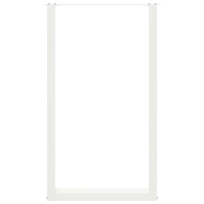Nohy Barového Stolu Ve Tvaru U, 2 Ks, Bílé, 60 X (100-101) Cm, Ocel