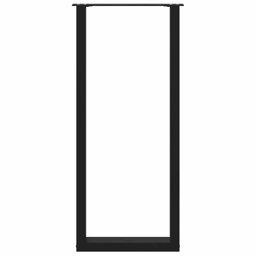 Nohy Barového Stolu Ve Tvaru U, 2 Ks, Černé, 40 X (110-111) Cm, Ocel
